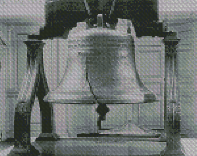 Black And White Liberty Bell Diamond Painting