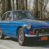 Blue MGB Car Diamond Painting