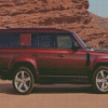 Brown Land Rover Defender Car Diamond Painting