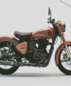 Brown Royal Enfield Bullet Diamond Painting