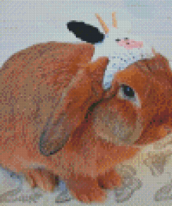 Brown Rabbit With Hat Diamond Painting