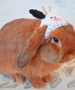 Brown Rabbit With Hat Diamond Painting