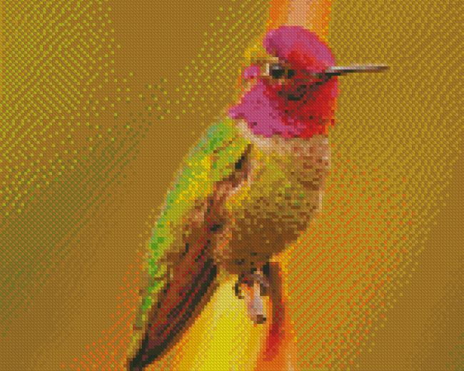 Carnival Green And Pink Bird Diamond Painting