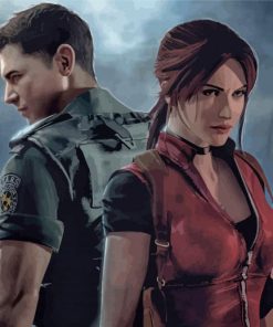 Claire Redfield And Leon Diamond Painting