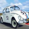 Cool Herbie The Love Bug Car Diamond Painting