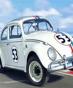 Cool Herbie The Love Bug Car Diamond Painting