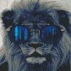 Cool Lion With Glasses Diamond Painting