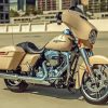 Cream Beige Harley Davidson Street Glide Diamond Painting