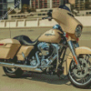 Cream Beige Harley Davidson Street Glide Diamond Painting