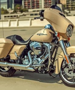 Cream Beige Harley Davidson Street Glide Diamond Painting