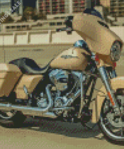 Cream Beige Harley Davidson Street Glide Diamond Painting