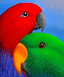 Eclectus Parrot Heads Diamond Painting