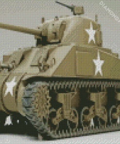 Military Sherman Tank Diamond Painting