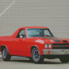 Red 1966 Chevrolet El Camino Diamond Painting