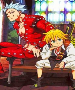 The Seven Deadly Sins Ban And Meliodas Diamond Painting