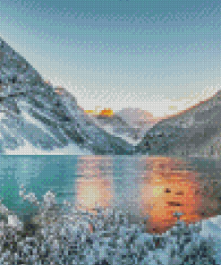 Snowy Lake Louise Canada Diamond Painting