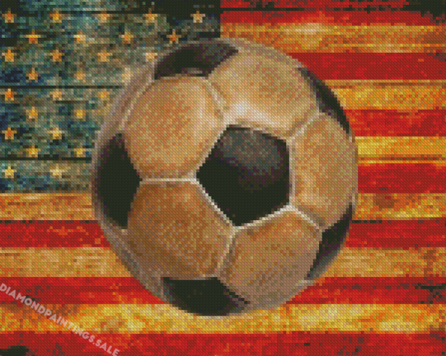 Soccer Ball USA Diamond Painting