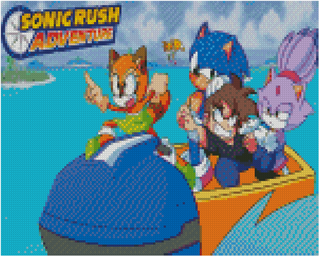 Sonic Rush Adventure Game Diamond Painting