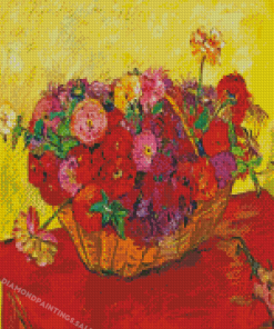 Still Life Basket Of Flowers By Irma Stern Diamond Painting