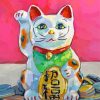 Waving Cat Art Diamond Painting