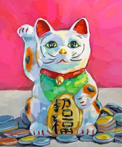 Waving Cat Art Diamond Painting