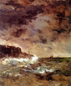 A Stormy Night By Alfred Stevens Diamond Painting