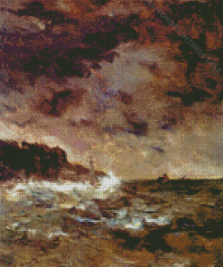 A Stormy Night By Alfred Stevens Diamond Paintings