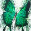 Abstract Blue And Green Butterfly Diamond Painting