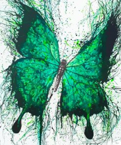 Abstract Blue And Green Butterfly Diamond Painting
