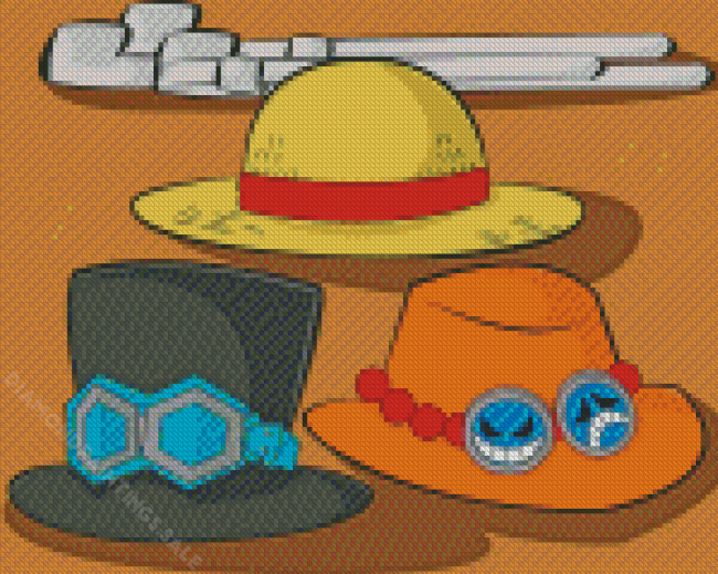 Ace Luffy Sabo Hats Diamond Paintings