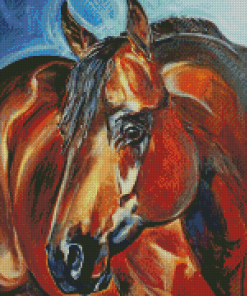 Aesthetic Dark Brown Horse Diamond Paintings