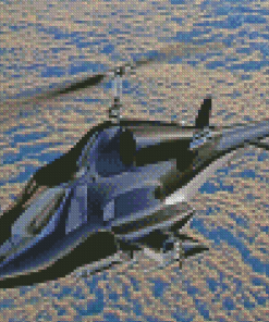 Airwolf Over Clouds Diamond Paintings
