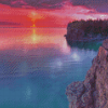 Beautiful Sunrise In Tobermory Diamond Paintings