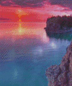 Beautiful Sunrise In Tobermory Diamond Paintings