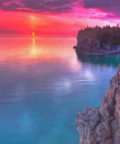 Beautiful Sunrise In Tobermory Diamond Painting