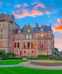 Belfast Ireland Castle Sunset Diamond Painting