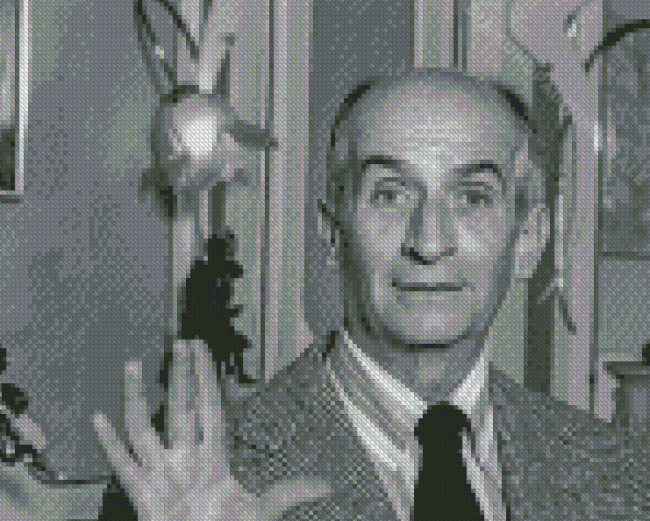 Black And White Louis De Funès Diamond Paintings