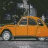 Black And White Yellow Citroen 2CV Diamond Paintings