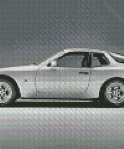 Black And White Porsche 944 Car Diamond Paintings