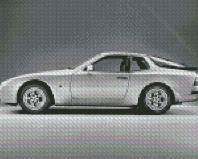 Black And White Porsche 944 Car Diamond Paintings