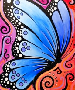 Black And Blue Whimsical Butterfly Diamond Painting