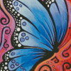 Black And Blue Whimsical Butterfly Diamond Paintings