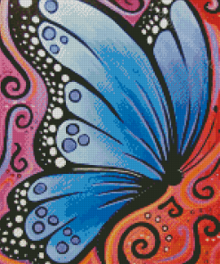 Black And Blue Whimsical Butterfly Diamond Paintings