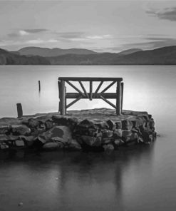 Black And White Coniston Water Diamond Painting