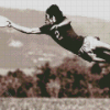 Black And White Ultimate Frisbee Player Diamond Paintings