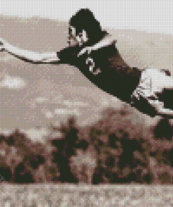 Black And White Ultimate Frisbee Player Diamond Paintings