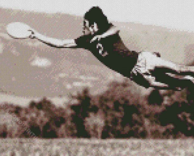 Black And White Ultimate Frisbee Player Diamond Paintings