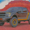 Black And Yellow Ford Raptor Diamond Paintings