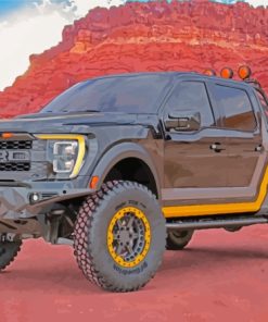 Black And Yellow Ford Raptor Diamond Painting
