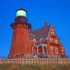 Block Island Lighthouse At Dawn Diamond Painting